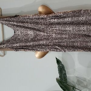 Elegant Black and Cream Patterned Jumpsuit